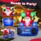 6FT Inflatable Santa DJ with Rotating Music Light and LED Display